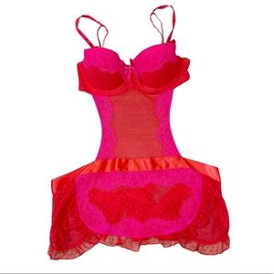 Victoria’s Secret Lace Babydoll Apron Lingerie 34B